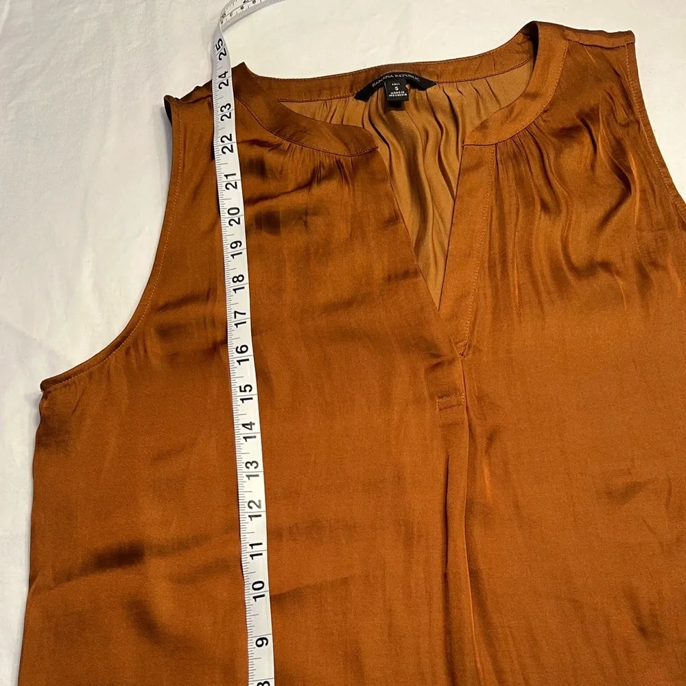 NWOT Brown Silky Tank Sz S - Picture 4 of 5
